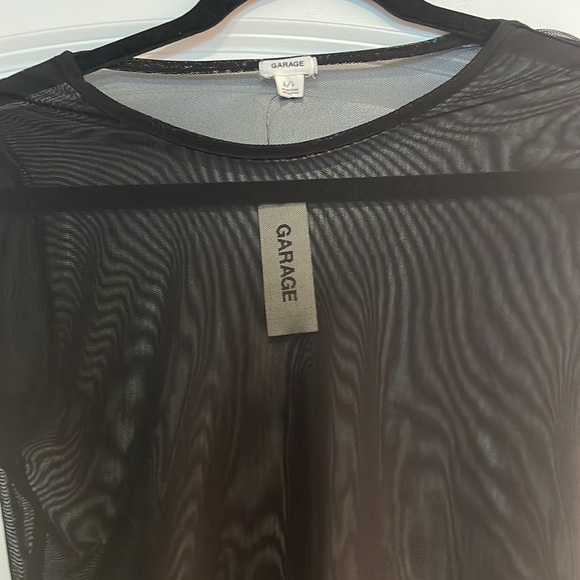 Garage sheer black nwt crop top - Picture 2 of 3